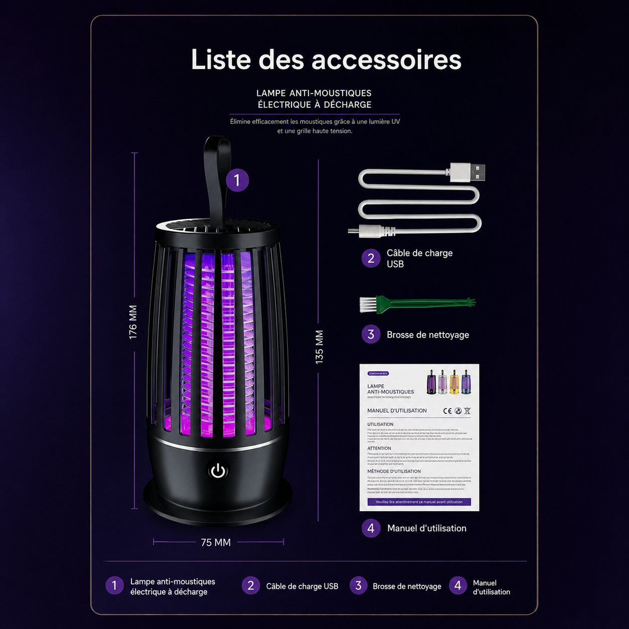 Lampe Anti-Moustiques Sans Produits Chimiques