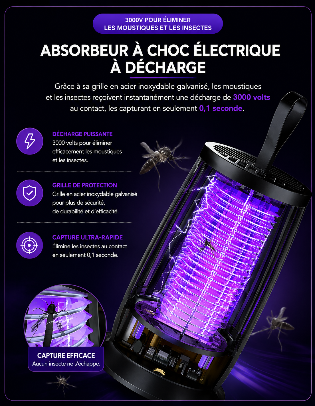 Lampe Anti-Moustiques Sans Produits Chimiques