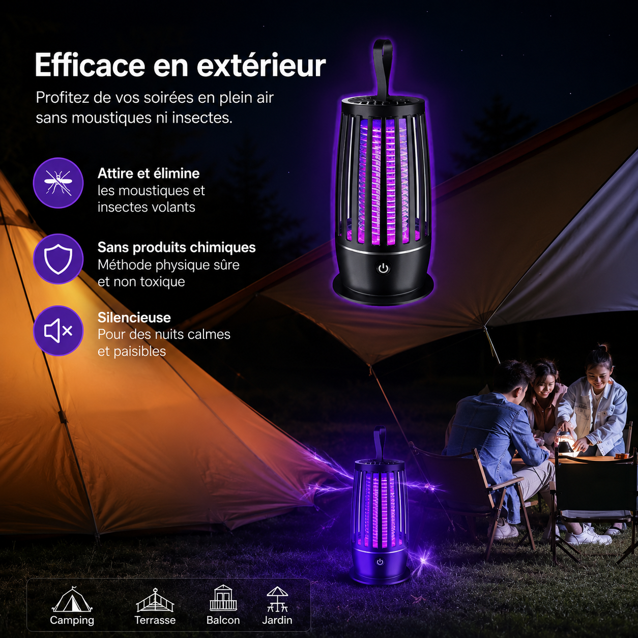 Lampe Anti-Moustiques Sans Produits Chimiques